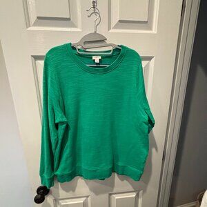 JCrew Green Lightweight Sweatshirt Large